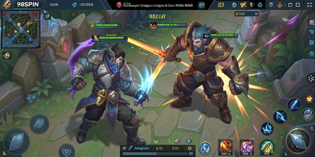 Screenshot gameplay 98SPIN yang menampilkan aksi pertarungan seru.
