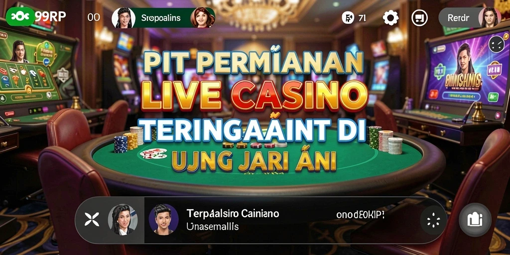 Tampilan gameplay langsung di aplikasi Live Casino 99RP.