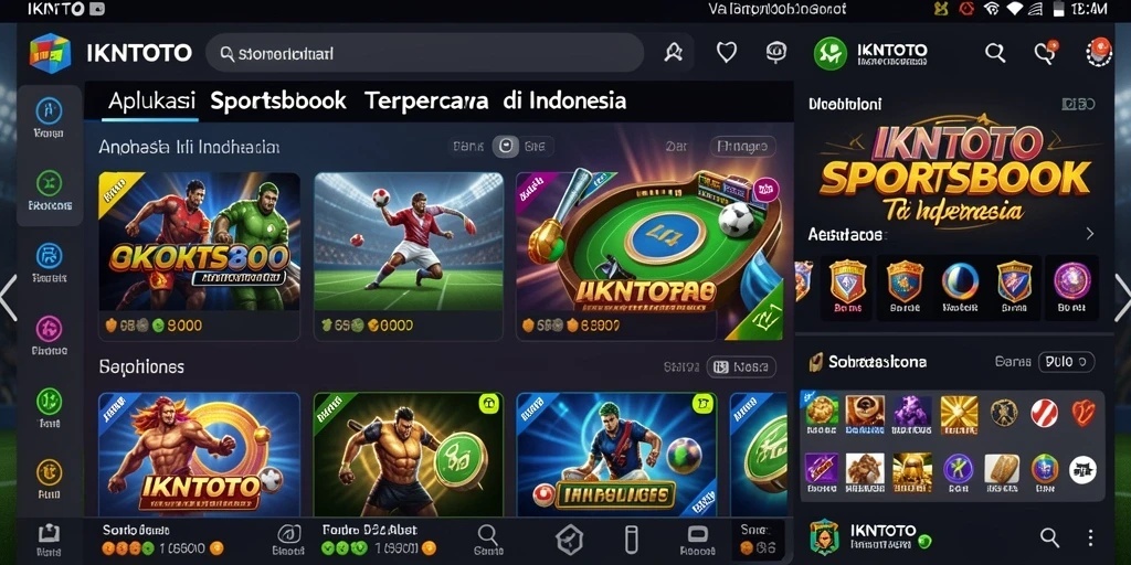 Tampilan utama IKNTOTO saat memasang taruhan olahraga.