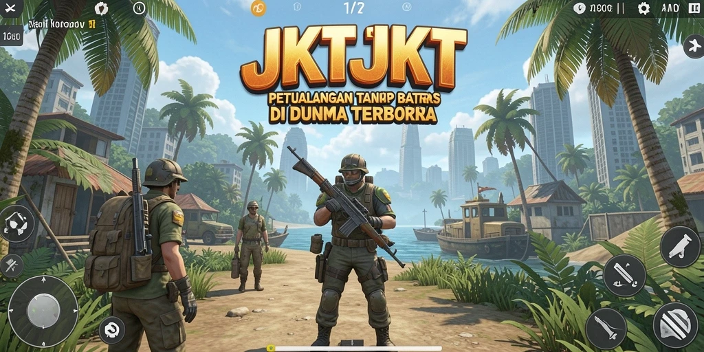 Tampilan menarik gameplay Open World JKTJKT dengan karakter yang berinteraksi.