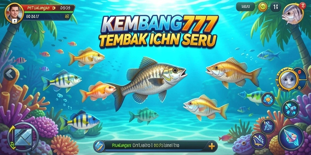 Tampilan gameplay menarik dari KEMBANG777 saat menangkap ikan.