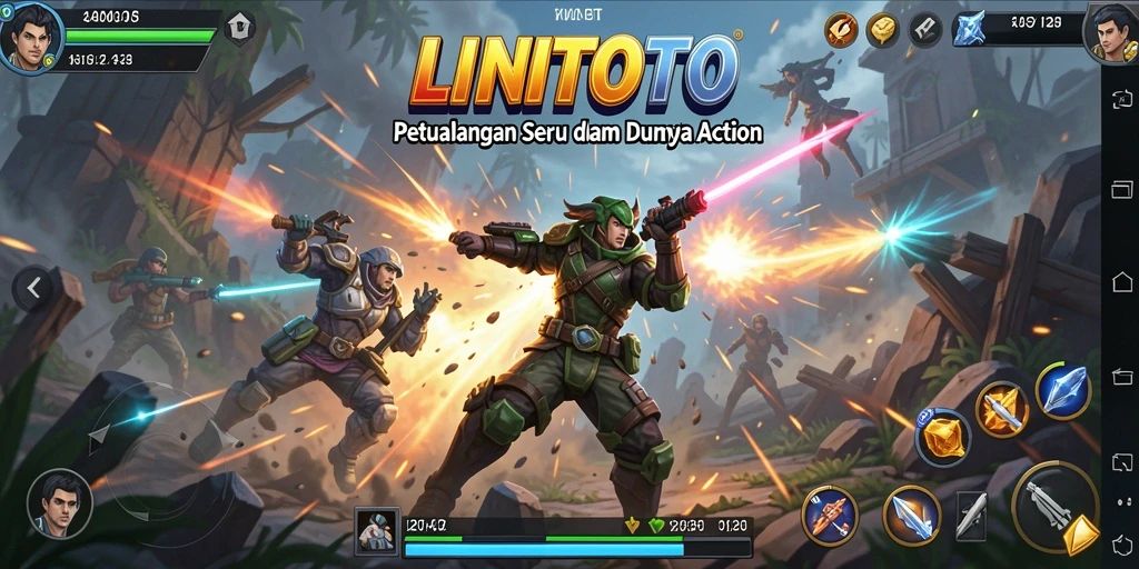 Screenshot gameplay LINITOTO dengan aksi seru dan grafis menawan.