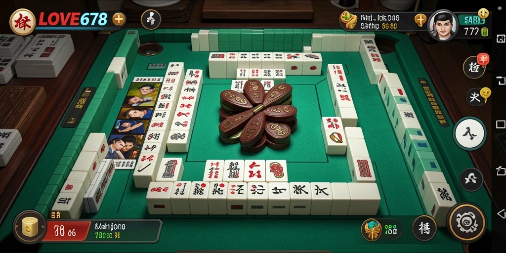 Screenshot gameplay menunjukkan tingkat kesulitan Mahjong yang menarik.