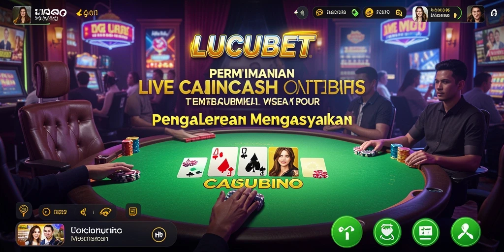 Screenshot gameplay LUCUBET menampilkan pengalaman Live Casino yang seru.