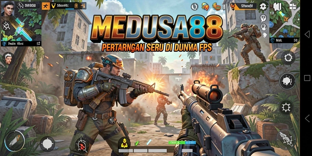 Tampilan gameplay intens di MEDUSA88 dengan pertempuran seru dan grafis menawan.