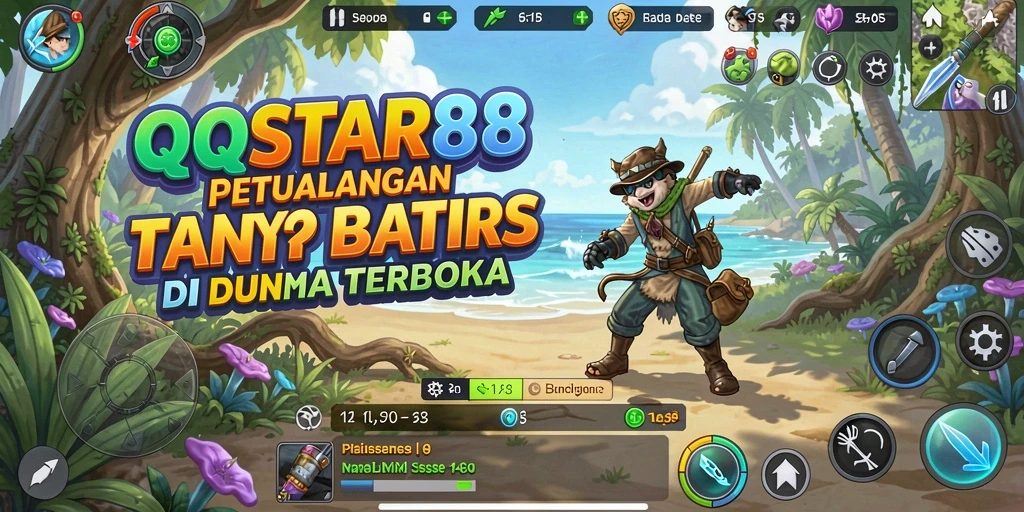 Tangkapan layar menampilkan aksi seru dalam dunia terbuka QQSTAR88.