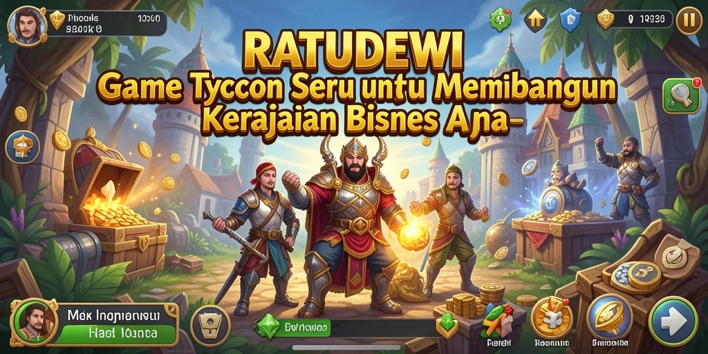 Tampilan gameplay menarik dari RATUDEWI yang menampilkan strategi Tycoon.
