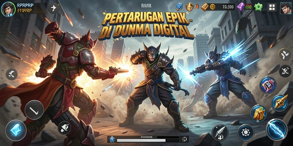 Tangkapan layar RPRPRP menunjukkan aksi pertarungan yang mendebarkan.