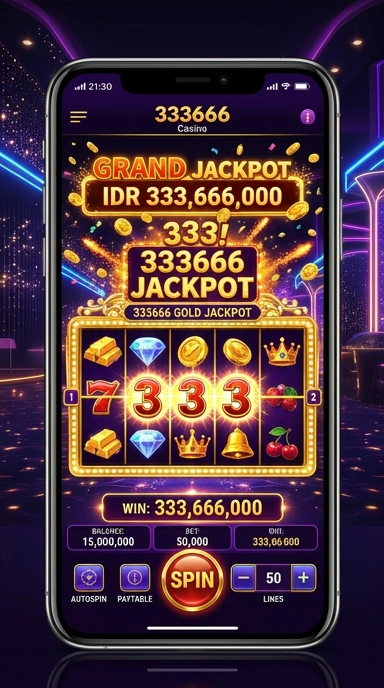 Tampilan utama aplikasi 333666 yang menarik dan mudah dinavigasi.